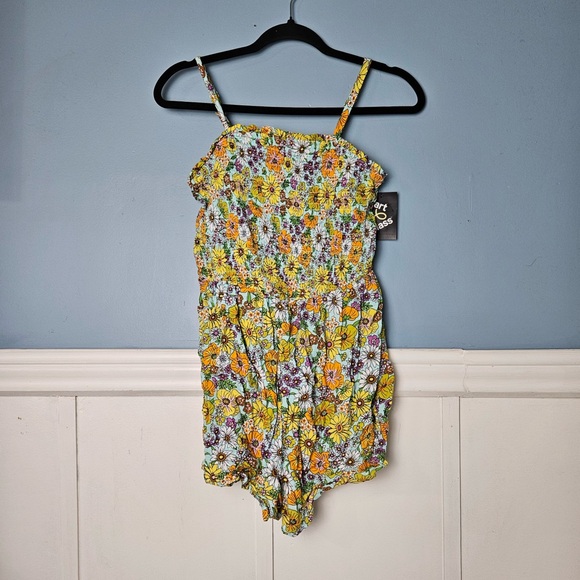 art class Other - Art Class Yellow Floral Romper Girls XL NWT